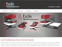 Tablet Screenshot of fuchs-transferpressen.de